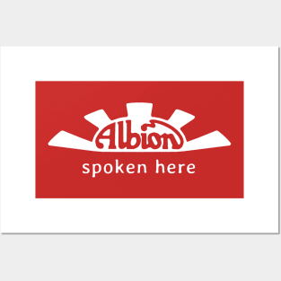 Albion 1960s classic lorry emblem "Albion spoken here" white Posters and Art